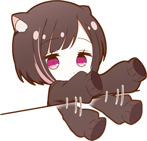 😃 Стикер «Куронеко тян Kuronieko Chan» для Telegram