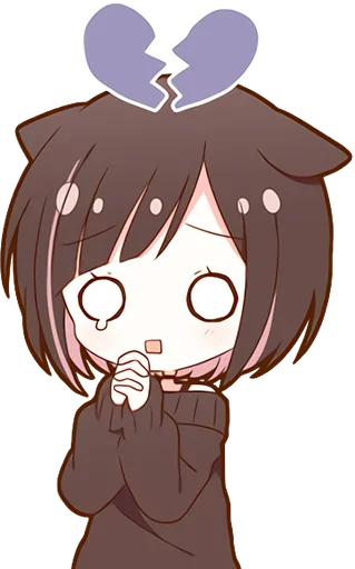 😱 Стикер «Куронеко тян Kuronieko Chan» для Telegram