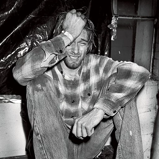 😭 Стикер «Kurt Cobain (Nirvana)» для Telegram