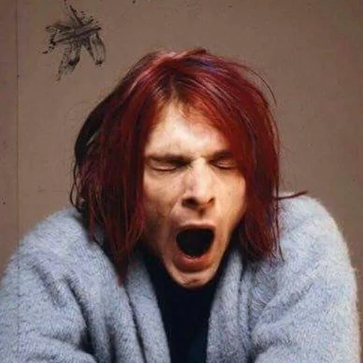 😴 Стикер «Kurt Cobain (Nirvana)» для Telegram