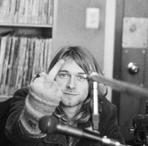 🖕 Стикер «Kurt Cobain» для Telegram