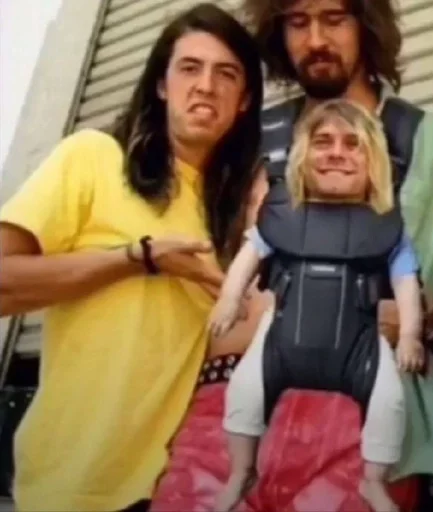 👨‍👨‍👦 Стикер «Kurt Cobain» для Telegram