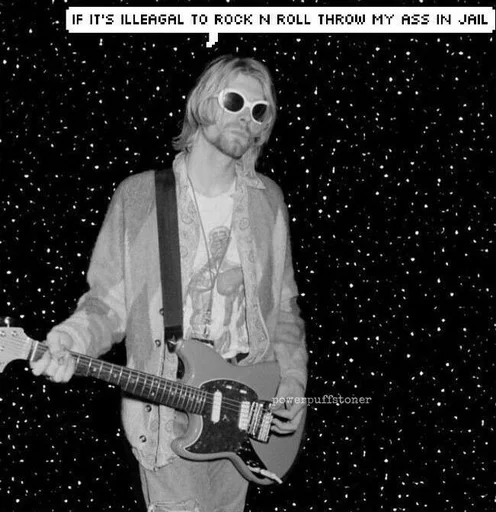 😈 Стикер «Kurt Cobain» для Telegram