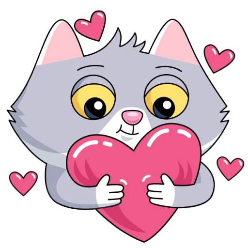 ❤️ Стикер «Сберкот и Куся» для Telegram