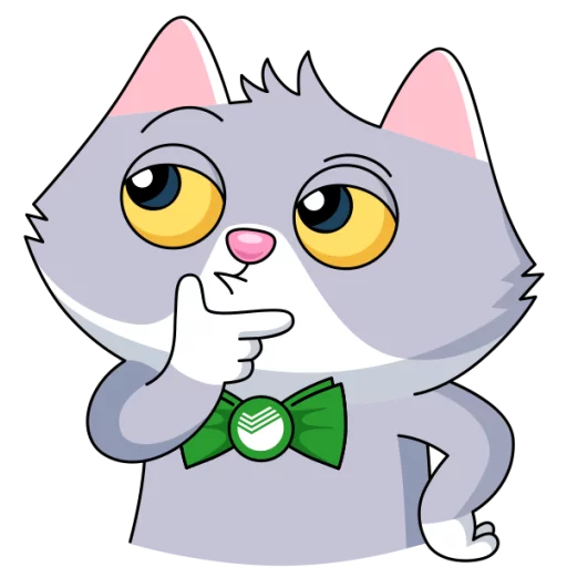 🤔 Стикер «Сберкот и Куся» для Telegram