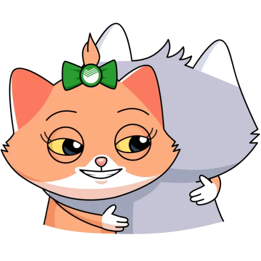 🤗 Стикер «Сберкот и Куся» для Telegram