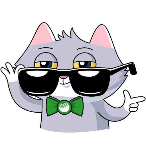 😎 Стикер «Сберкот и Куся» для Telegram