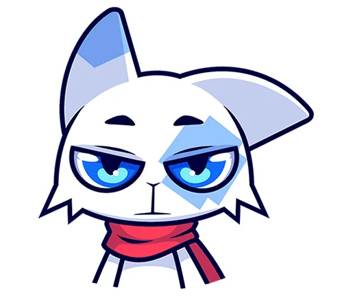 🐱 Стикер «Кьюби без надписей» для Telegram