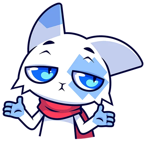 🐱 Стикер «Кьюби без надписей» для Telegram