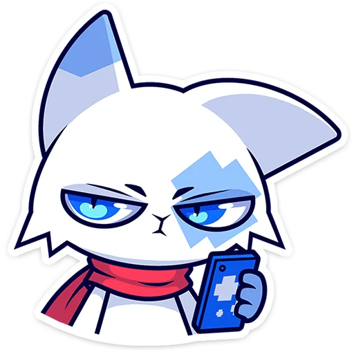🐱 Стикер «Кьюби без надписей» для Telegram