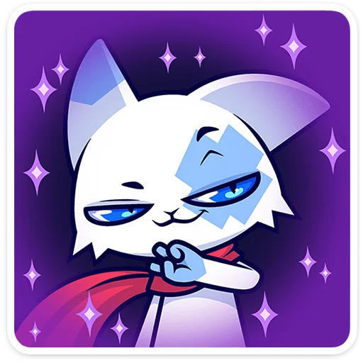 🐱 Стикер «Кьюби без надписей» для Telegram