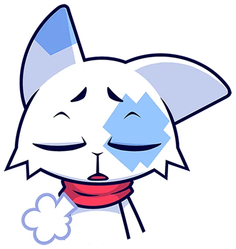 🐱 Стикер «Кьюби без надписей» для Telegram