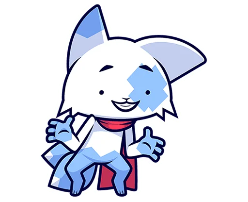🐱 Стикер «Кьюби без надписей» для Telegram