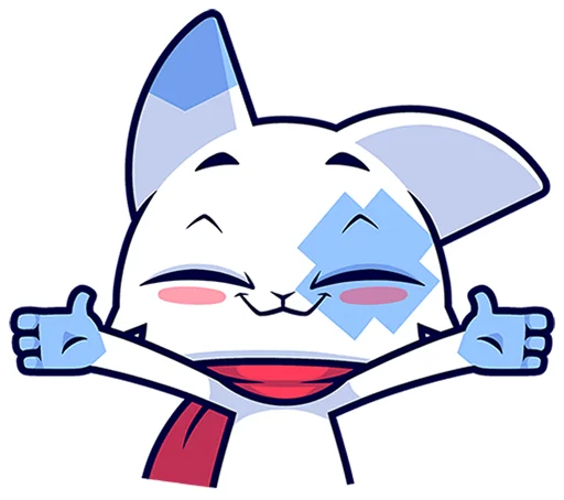 🐱 Стикер «Кьюби без надписей» для Telegram