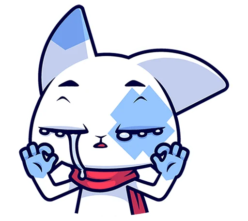 🐱 Стикер «Кьюби без надписей» для Telegram