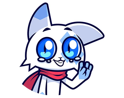 🐱 Стикер «Кьюби без надписей» для Telegram