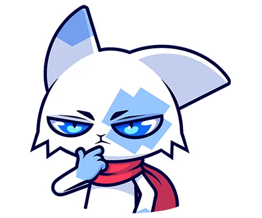 🐱 Стикер «Кьюби без надписей» для Telegram