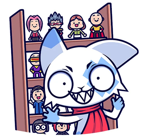 🐱 Стикер «Кьюби без надписей» для Telegram
