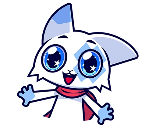 🐱 Стикер «Кьюби без надписей» для Telegram