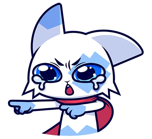 🐱 Стикер «Кьюби без надписей» для Telegram
