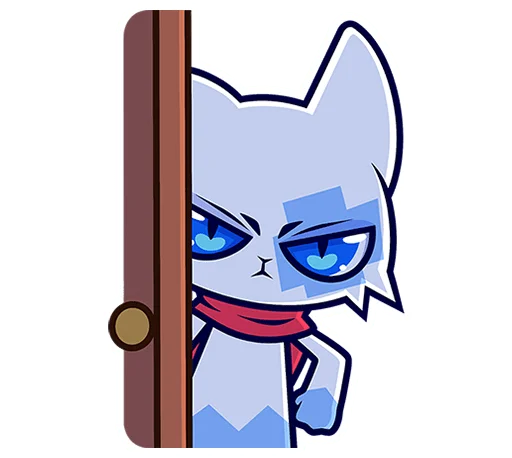 🐱 Стикер «Кьюби без надписей» для Telegram