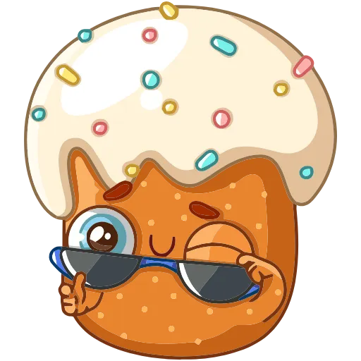 😎 Эмодзи «Кулич Кузя» для Telegram