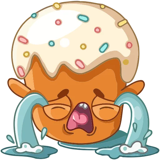 😭 Эмодзи «Кулич Кузя» для Telegram