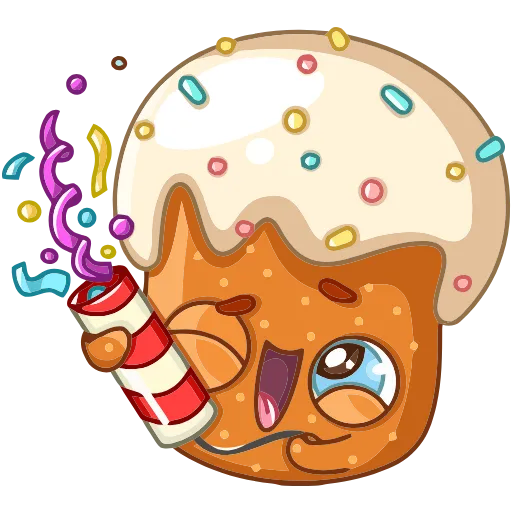 🥳 Эмодзи «Кулич Кузя» для Telegram