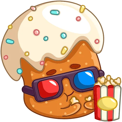 🍿 Эмодзи «Кулич Кузя» для Telegram