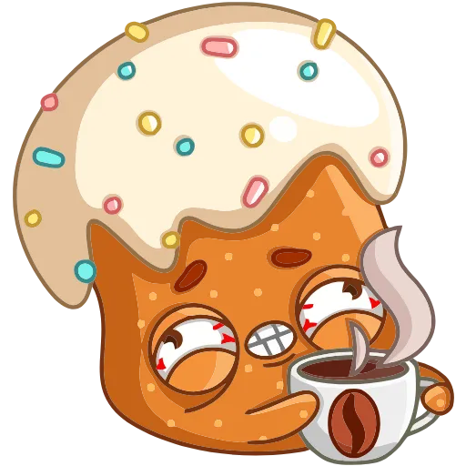 ☕️ Эмодзи «Кулич Кузя» для Telegram