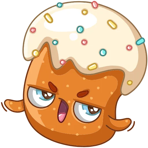 😡 Эмодзи «Кулич Кузя» для Telegram