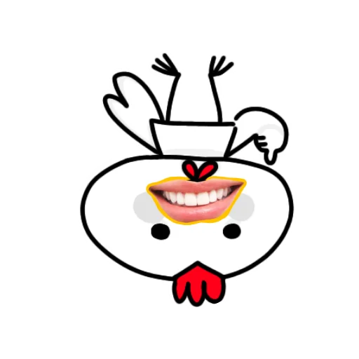 👎 Стикер «Курочка загадка» для Telegram