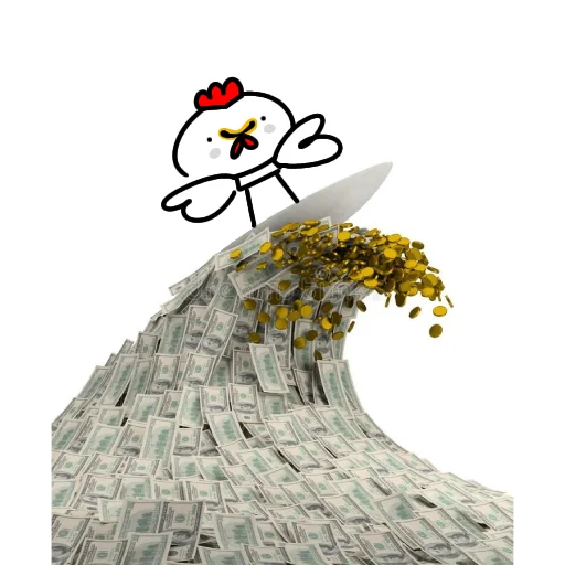 💵 Стикер «Курочка загадка» для Telegram