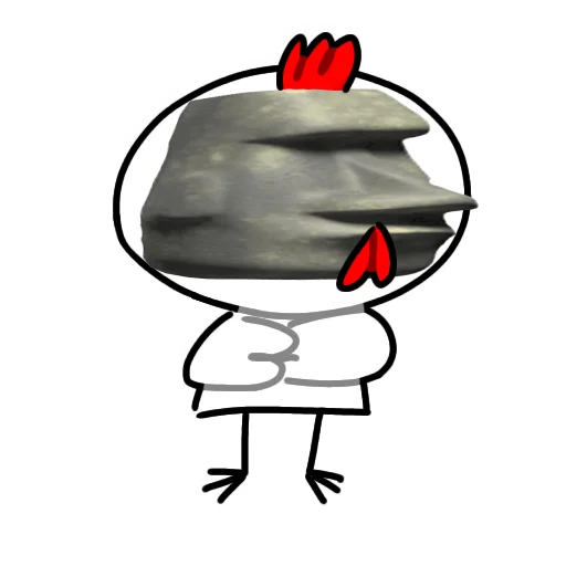 🗿 Стикер «Курочка загадка» для Telegram