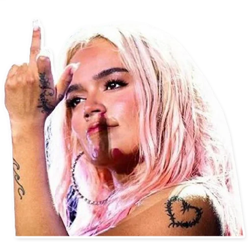 🖕 Стикер «KAROL G КАРОЛЬ ДЖИ» для Telegram