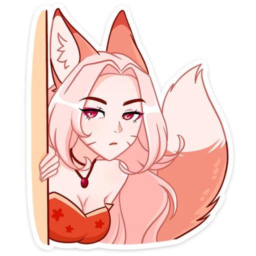 👀 Стикер «Кицунэ Аи» для Telegram
