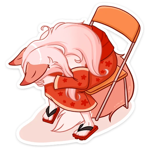 😭 Стикер «Кицунэ Аи» для Telegram