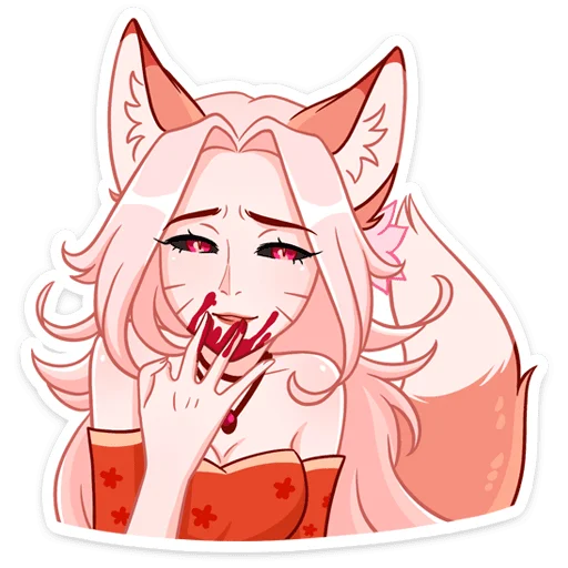 🧛‍♀ Стикер «Кицунэ Аи» для Telegram