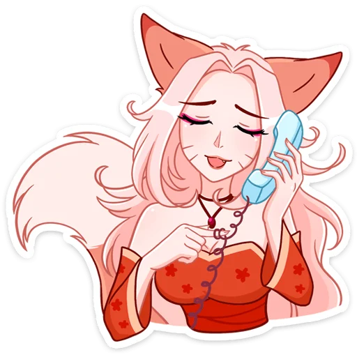 🤙 Стикер «Кицунэ Аи» для Telegram