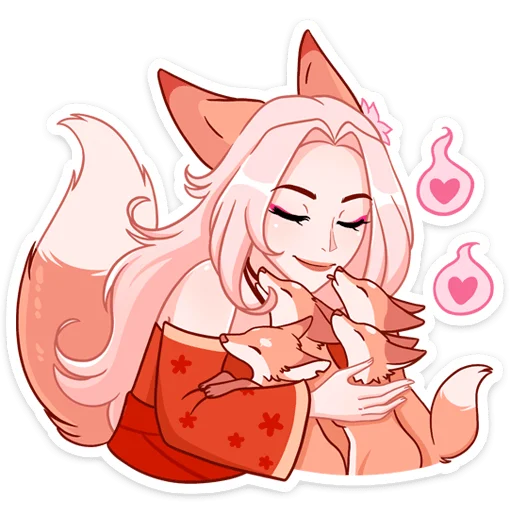 😘 Стикер «Кицунэ Аи» для Telegram