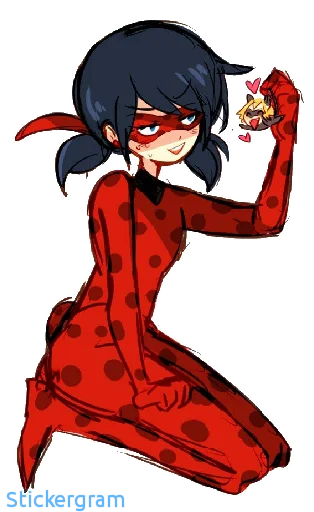 😏 Стикер «Lady bug Cat noir» для Telegram