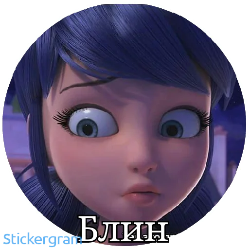 ☹️ Стикер «Lady bug Cat noir» для Telegram