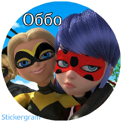 😒 Стикер «Lady bug Cat noir» для Telegram