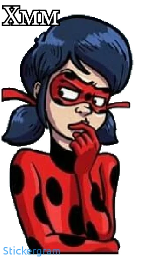 🤔 Стикер «Lady bug Cat noir» для Telegram