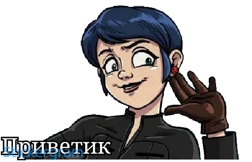 👋 Стикер «Lady bug Cat noir» для Telegram