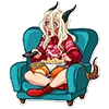 😳 Эмодзи «lady krampus» для Telegram