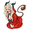 😙 Эмодзи «lady krampus» для Telegram