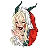 Стикерпак lady krampus для Telegram