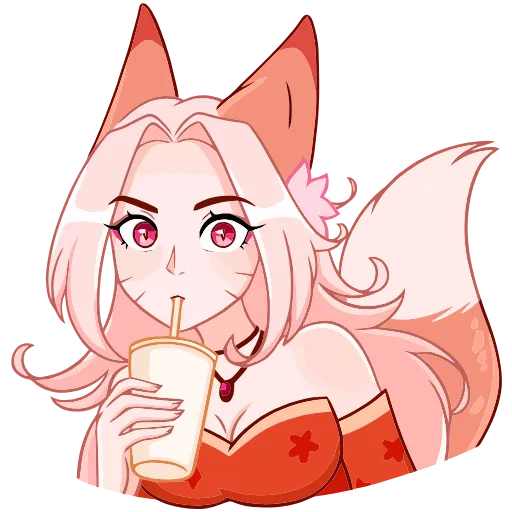 🥤 Эмодзи «Кицунэ Аи» для Telegram