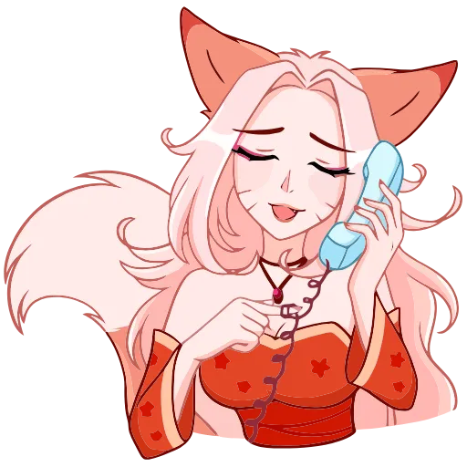 🤙 Эмодзи «Кицунэ Аи» для Telegram